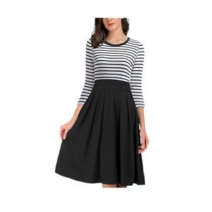 Black & White vintage striped dress